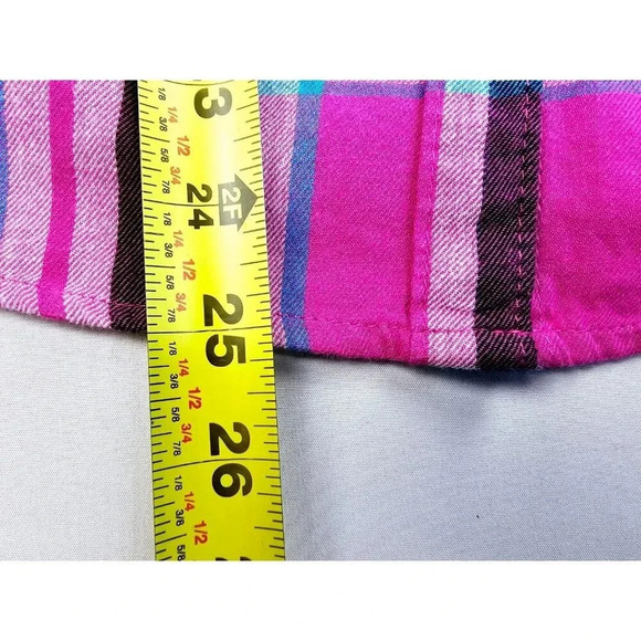 Aeropostale Eighty-Seven Signature Pink Check L/S Embroidered Logo Cotton Shirt - Picture 10 of 12